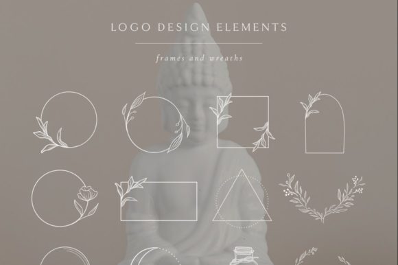 Download White Logo Elements, Frames, Borders. - Frame Collection