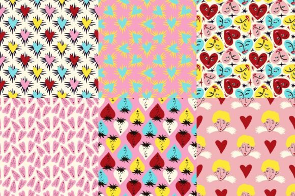 Download Love Valentine Patterns Pack - Premium Resources
