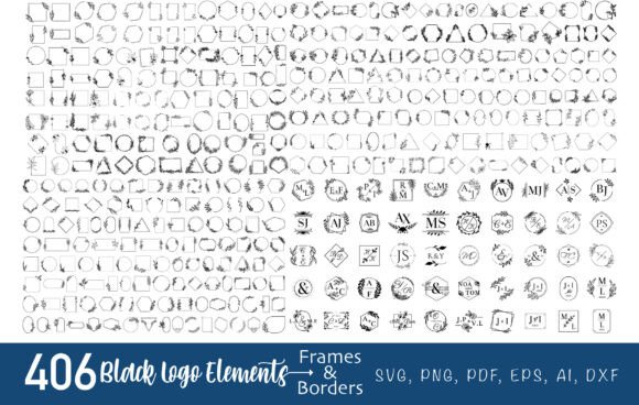 Download 406 Black Logo Elements, Frames, Borders - Frame Collection