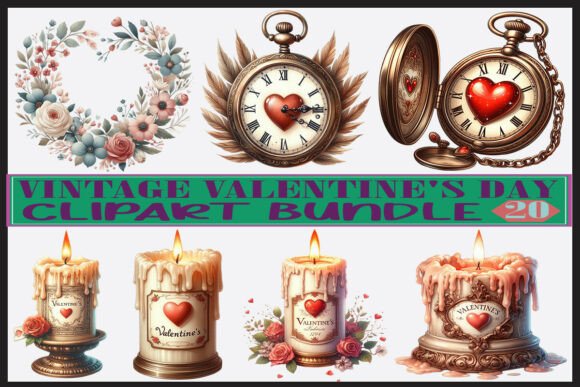 Download Retro Romantic Love Illustrations - Illustrations Collection