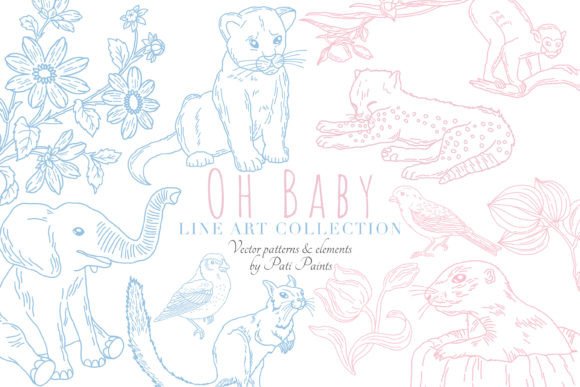 Download Oh Baby Line Art Clipart Collection - Line art clipart Collection