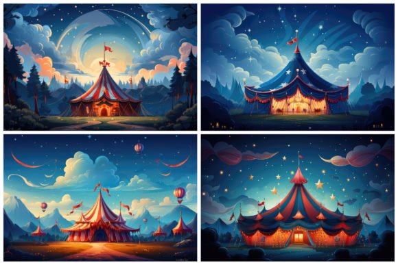Download 24 Spectacular Circus Tent Illustrations - Illustrations Collection